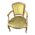 Berg�re style louis xv en bois et velours