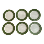 Bernardaud 6 grandes assiettes de prsentation en porcelaine de limoges