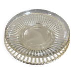 Beurrier ancien duralex verre et mtal