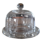 Beurrier avec cloche en verre de cristal