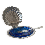 Beurrier coquillage en inox et verre