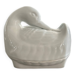 Beurrier cygne en porcelaine