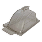 Beurrier ou d�me � fromage art deco en verre val saint lambert 1930 1940