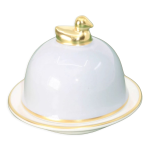 Beurrier gris argent porcelaine limoges