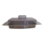 Beurrier inox vintage avec couvercle