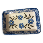 Beurrier / ravier rectangulaire ancien en c�ramique