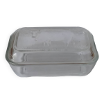 Beurrier en verre dcor vache