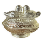 Beurrier en verre � oiseaux �