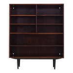 Bibliothque en acajou, design danois, annes 1970, fabricant : omann jun