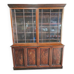 Biblioth�que anglaise en acajou � tiroirs