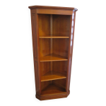 Bibliothque d angle - encoignure pentagonale - bois massif annes 80 - richelieu