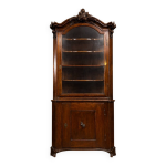 Biblioth�que d'angle �poque napol�on iii en acajou