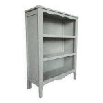 Biblioth�que bibus ancien en h�tre gris bleut� faible encombrement