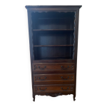 Bibliothque en bois rouge vintage