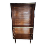 Bibliothque bois verni 2 portes vitres
