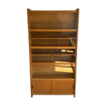 Bibliothque bois vintage 1960