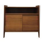 Bibliothque buffet portes coulissantes 50's