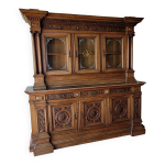 Bibliothèque de château style renaissance en noyer sculpté Bibliothèque de château style renaissance en noyer sculpté