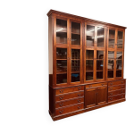 Bibliothque classique anglaise en acajou