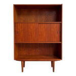 Bibliothque danoise vintage portes coulissantes en teck