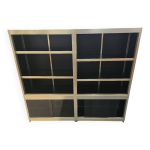 Bibliothque design annes 70 metal dor bois laqu