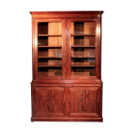 Bibliothque deux - corps en acajou xixme