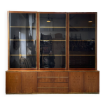 Bibliothèque dlg. de mahey en orme et laiton xxl Bibliothèque dlg. de mahey en orme et laiton xxl