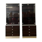 Bibliothques d'un ensemble de bureau de direction en acajou, abbondinterni diteur italien