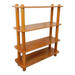 Bibliothèque étagère vintage en orme des années 80 Bibliothèque étagère vintage en orme des années 80