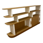 Biblioth�que flottante plaqu� ch�ne