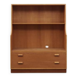 Bibliothque en frne, design danois, annes 1970, designer : brge mogensen