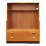 Bibliothque en frne, design danois, annes 1970, designer : brge mogensen, fabricant : sborg mbler ...
