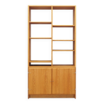 Bibliothque en frne, design danois, annes 1970, production : danemark
