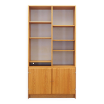 Bibliothque en frne, design danois, annes 1970, production : danemark