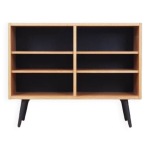 Bibliothque en frne, design danois, annes 1970, production : danemark