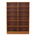 Bibliothque en frne, design danois, annes 1970, production : hundevad