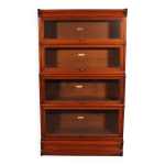 Biblioth�que globe wernicke en acajou de 4 �l�ments avec une avanc�e