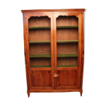 Bibliothque grillag en merisier xlxeme