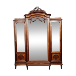 Bibliothque louis xvi  ressaut en acajou vers 1850