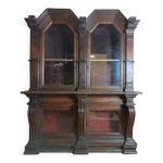 Bibliothque, meuble de mtier style empire en pin massif