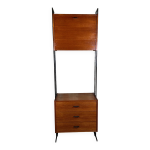 Bibliothèque meuble de rangement scandinave modulable en teck 1960 Bibliothèque meuble de rangement scandinave modulable en teck 1960