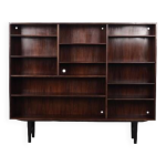 Bibliothque en palissandre, design danois, annes 1970, ralise par omann jun