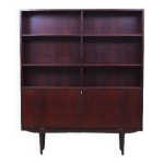 Bibliothque en palissandre, design danois, annes 1970, fabricant : omann jun
