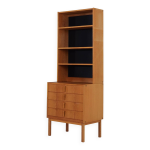 Bibliothèque plaquée frêne, design par b. fridhagen, années 1970 Bibliothèque plaquée frêne, design par b. fridhagen, années 1970