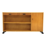 Bibliothèque scandinave en orme, suède, 1960 Bibliothèque scandinave en orme, suède, 1960