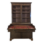 Bibliothque scriban anglaise en acajou
