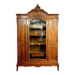 Bibliothque style louis xv en noyer sculpt vers 1850 - 1880
