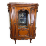 Bibliothque style louis xv provenale de forme demi lune en merisier vers 1930