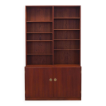 Biblioth�que en teck, design danois, ann�es 1960, designer : b�rge mogensen