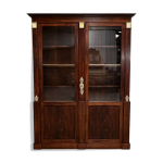 Biblioth�que vitr�e en acajou, �poque directoire d�but xixe